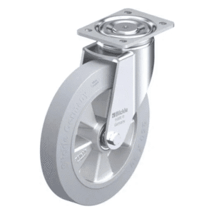 Rueda de 10" Giratoria Caucho Núcleo Aluminio 250 X 50MM 650KG con Rodamiento Bola. BLICKLE