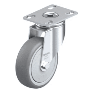 Rueda de 4" Giratoria Caucho Termoplástico de 100 X 32MM 110KG con Rodamiento Bola A.Hilo. BLICKLE - Imagen 1