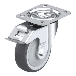 Rueda de 4" Giratoria C/F Poliuretano Termoplástico de 100 X 32MM 200KG con Rodamiento Bola A.Hilo. BLICKLE