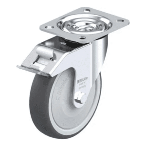 Rueda de 5" Giratoria C/F Poliuretano Termoplástico de 125 X 32MM 250KG con Rodamiento Bola A.Hilo. BLICKLE