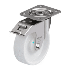 Rueda de 5" Giratoria Inoxidable Con Freno Poliamida 125 X 40MM 250KG. BLICKLE