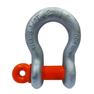 Grillete Curvo de 1-1/4 Galvanizado con Pasador Rosca y Capacidad 14 Toneladas. COLUMBUS MCKINNON