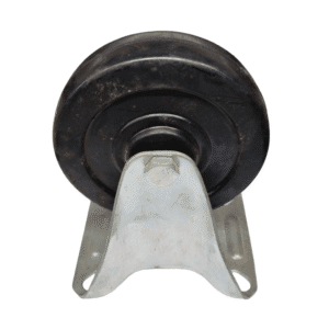 Rueda Caucho Metal Fija 4" 1-1/4. GENERICO - Imagen 1