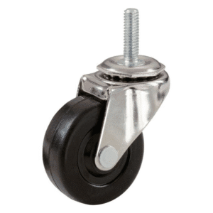 Rueda Caucho 2" Gira Negra Espiga Capacidad 80Lbs. SHEPHERD - Imagen 1