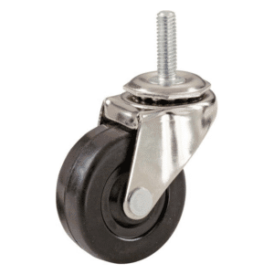 Rueda Caucho 3" Gira Negra Espiga Capacidad 90Lbs. SHEPHERD - Imagen 1