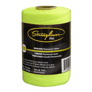 Hilo para Albañil #18 Amarillo Nylon Fluor (Rollo 500'). STRINGLINER BY US TAPE