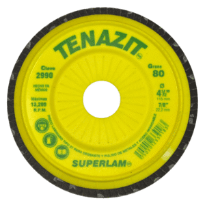 Disco Laminado Respaldo Plástico Superlam para Inoxidable / Acero 4-1/2 X 7/8 #80 Tipo A Zirconio. AUSTROMEX - Imagen 1