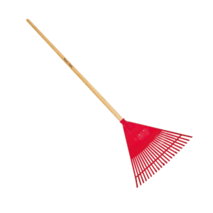 Escobilla para Jardín Plástica con Mango de Madera de 47" con 22 Dientes. BELLOTA