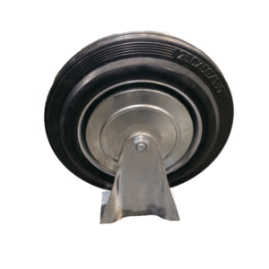 Rueda de Caucho Metal Fija de 10". FORTEN