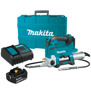 Engrasadora Inalámbrico 18V de 16 Onzas 10,000 PSI 10 Onzas / Min Brushless 1 Batería 5.0 Amperios Cargador y Makpac. MAKITA