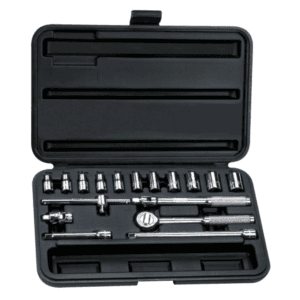 Socket Corto Caja MM P-1/4 de 4 a 13MM 6PT con Juego de 18 Piezas. STANLEY - Imagen 1