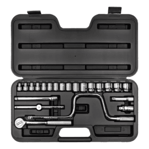 Socket Corto Caja MM P-3/8 6 a 22MM 6PT con Juego de 23 Piezas. STANLEY - Imagen 1
