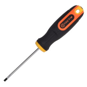 Destornillador Plano 1/8 X 4" Redondo con Mango Bimaterial. TACTIX - Imagen 1
