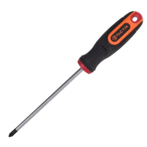 Destornillador Phillips #3 X 8" Redondo con Mango Bimaterial. TACTIX - Imagen 1