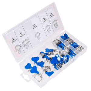 Kit Abrazadera Con Mariposa 26 Pieza Caja Plástica. TACTIX - Imagen 1