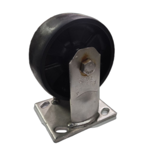Rueda Nylon Fija 5" 2" Capacidad 409K Base Inoxidable. ALGOOD - Imagen 1