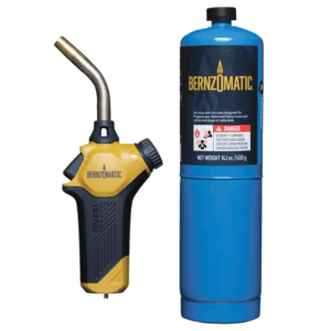 Boquilla Soldar Propano con Autoencendido Llama Espiral Ajustable y Cilindro. BERNZOMATIC - Imagen 1