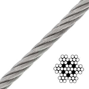Cable Acero Galvanizado (7 X 7) 1/16 Capacidad 96 Lbs. COLUMBUS MCKINNON - Imagen 1