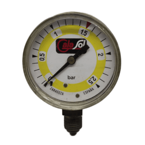Manómetro Salida Acetileno 2-1/2 X 2.5 BAR. GALAGAR