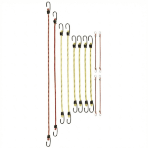 Cordon Elastico Sujetador Juego 12 Piezas con Ganchos. KEEPER