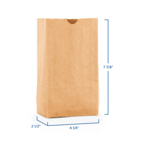 Bolsa de Papel No.2 7-7/8 X 4-1/4 X 2-1/2. GENERICO