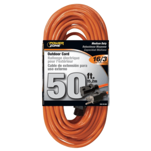 Extensión Eléctrica Naranja 16/3 AWG X 50'. POWERZONE - Imagen 1