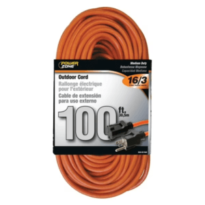 Extensión Eléctrica Naranja 16/3 AWG X 100'. POWERZONE - Imagen 1