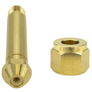 Niple Entrada Acetileno y Argón 1/4 NPT X 1-15/16. UNIWELD - Imagen 1