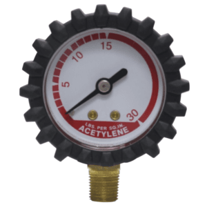 Manómetro Acetileno 1-1/2 X 30PSI X 1/8 NPT. UNIWELD