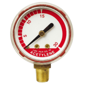 Manómetro Salida Acetileno 2" X 30PSI. UNIWELD