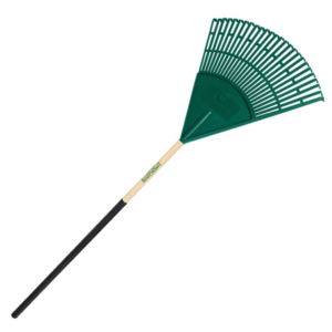 Escobilla Jardin Plastica con Mango Madera de 48" con 26 Dientes. LANDSCAPERS SELECT