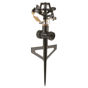 Aspersor Metal Impulso con Espiga Cobert 60' Diámetro Ajustable. LANDSCAPERS SELECT