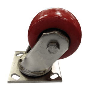 Rueda Poliuretano Giratoria 4" X 2" Capacidad 318K Base Inoxidable. ALGOOD - Imagen 1
