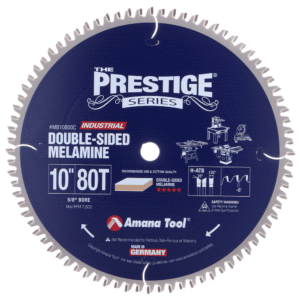 Hoja Sierra Circular Melamina de 10" X 80D H-Atb X 5/8E Electroblu. AMANA TOOL
