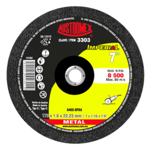 Disco Corte de Metal Plano 7" X 1/16 X 7/8 Imperial. AUSTROMEX