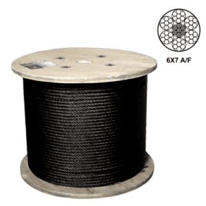Cable Acero Color Negro Alma de Soga (6 X 7) 1/2 Capacidad 17,000 Lbs. GENERICO - Imagen 1