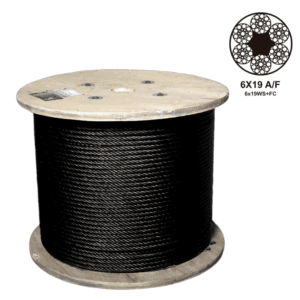Cable Acero Color Negro Alma de Soga (6 X 19) 1/4 Capacidad 4,366 Lbs. GENERICO - Imagen 1