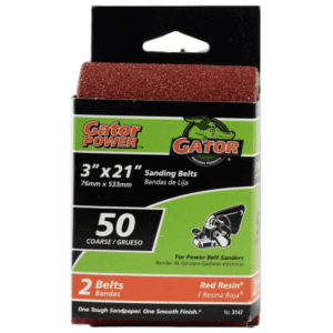 Lija En Banda para Madera de 3" X 21" #50 2 Piezas. GATOR - Imagen 1