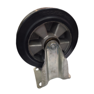 Rueda Caucho Aluminio Fija 8" 2" Elástica más P50 450K. LAG - Imagen 1