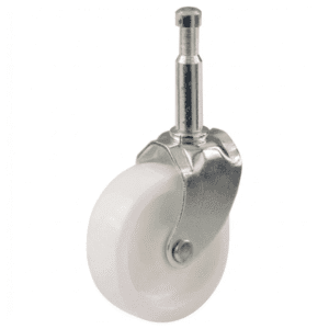 Rueda Plástico Fija 1-1/4 Blanca Espiga Capacidad 18 KG. MINTCRAFT - Imagen 1
