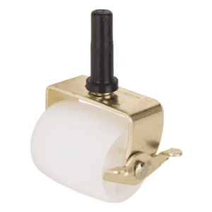 Rueda Plástico Fija 2-1/4 para Cama Capacidad 56 KG con Freno. MINTCRAFT - Imagen 1