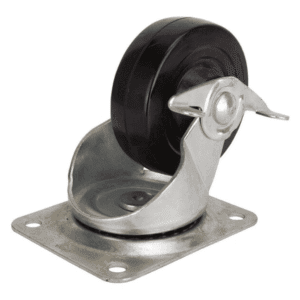 Rueda Caucho Caucho Gira 4" Capacidad 102 KG con Freno. PROSOURCE - Imagen 1