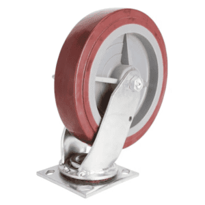 Rueda Poliuretano Giratoria 8" X 2" Capacidad 340 KG con Freno. PROSOURCE - Imagen 1