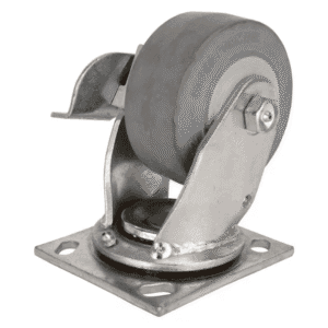 Rueda Caucho Termoplástico Gira 4" X 2" Capacidad 159 KG con Freno. PROSOURCE - Imagen 1
