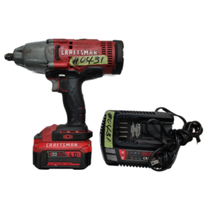 Llave de Impacto 1/2 Inalámbrico 20V 0-2,500 Golpes Por Minuto Brushless 350 Pie/Lbs con 1 Batería de 4.0 Amperios. CRAFTSMAN