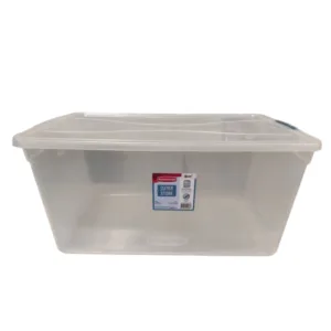 Caja Organizadora Transparente 67 Litros con Tapa y Cierre. RUBBERMAID COMMERCIAL