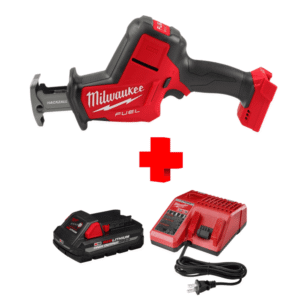 COMBO - MILWAUKEE - Sierra Sable Hackzall más Cargador con Batería de 3.0 Amperios