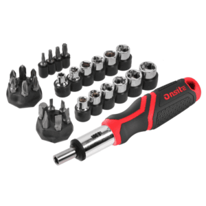 Destornillador Ratchet con Socket y Puntas con Juego de 29 Piezas. ONSITE - Imagen 1