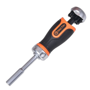 Destornillador Ratchet Juego 6 en 1 Corto Punta Magnética con Mango Bimaterial. TACTIX - Imagen 1