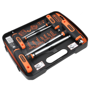 Llave T-Hexagonal MM 2.5>10MM Larga Bola con Juego de 7 Piezas. TACTIX
